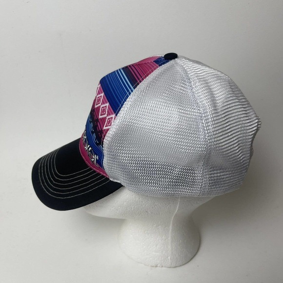 Troxel Trucker Hat Cap Aztec Print Black Pink Blue White Equestrian Horse Riding - Picture 3 of 12